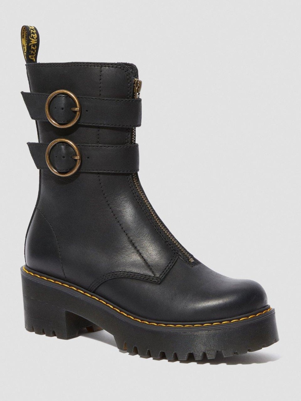 Dr. Martens Tamela Boot Black Chunky with Buckle Straps - Picture 13 of 13